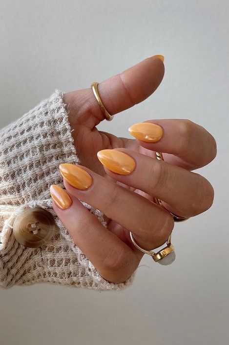 orange citrus manicure