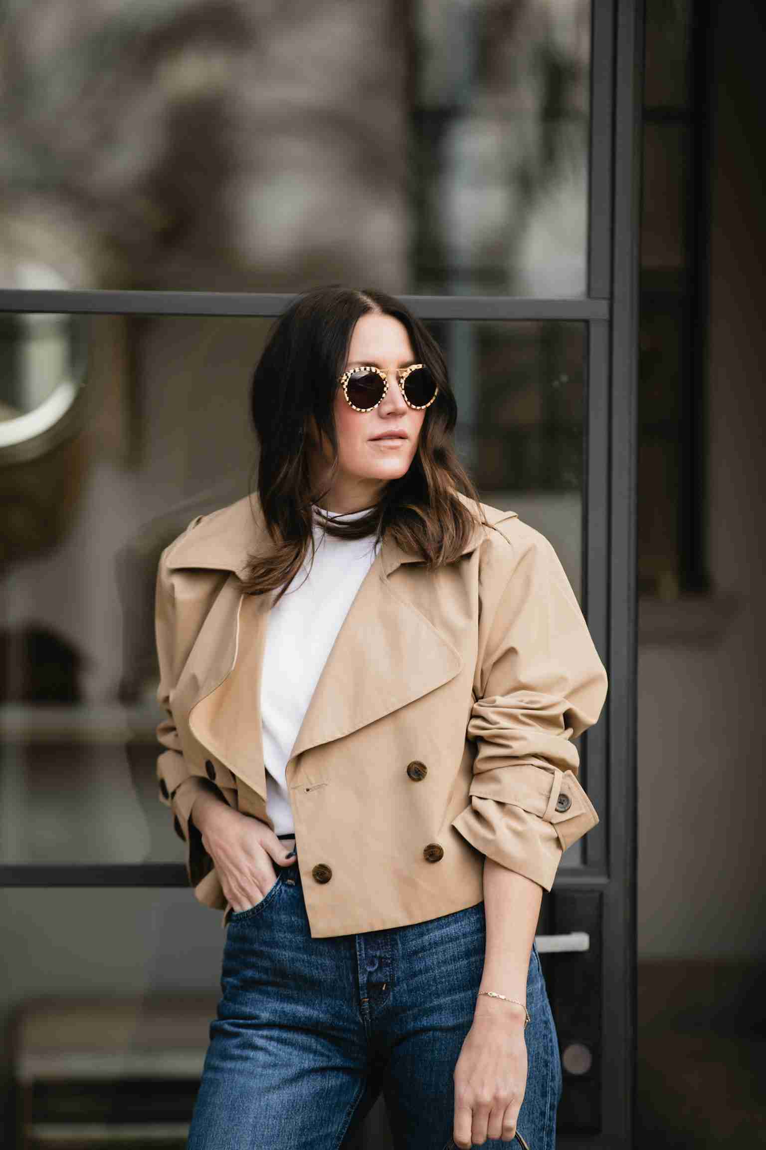Katrina Cropped Trench Coat main image 0