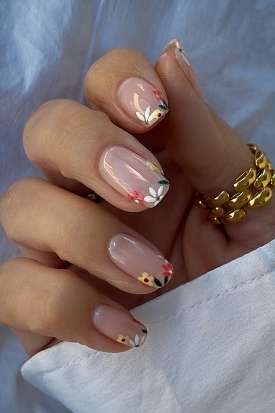 Easter Floral nails