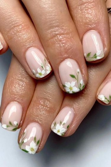 Easter Floral nail art