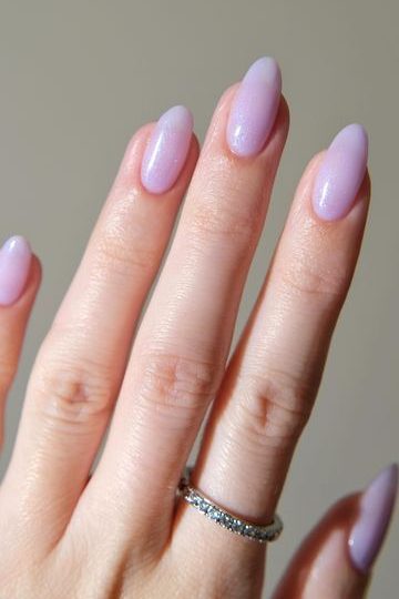 glazed lilac Easter Nails