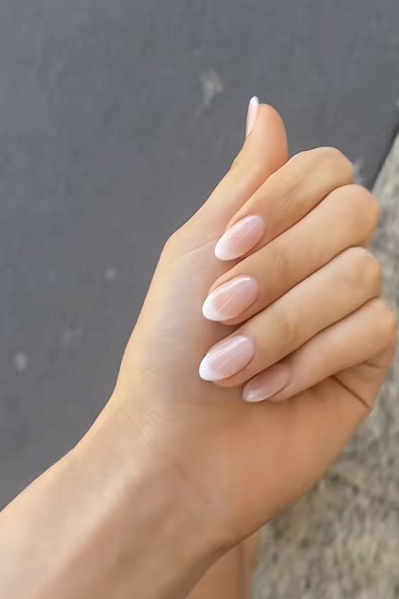 simple french tip nails