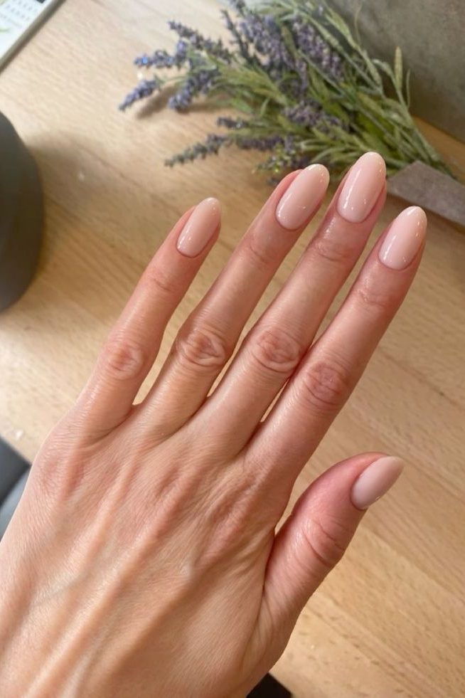 Soft Pink clean girl manicure
