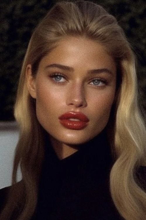 Red lips Old Money Makeup