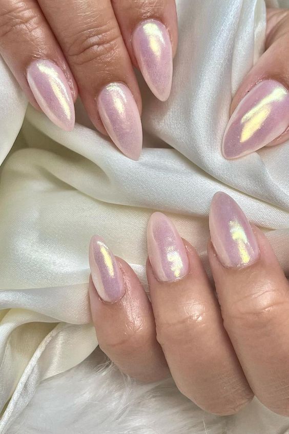 pearly pink nail ideas