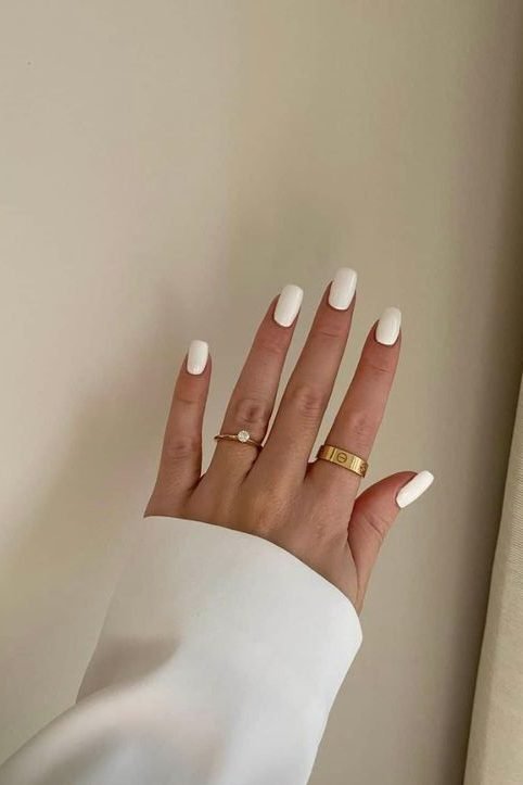 Best Summer Nail Color - white nails 