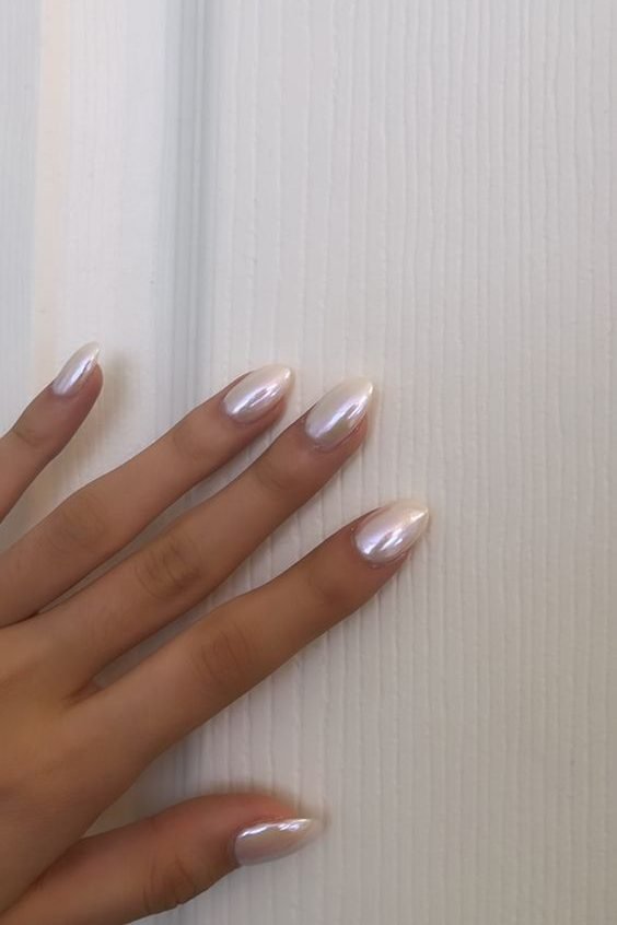 subtle silver April Nails