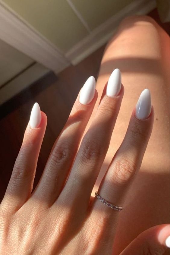 White Spring Break Nails