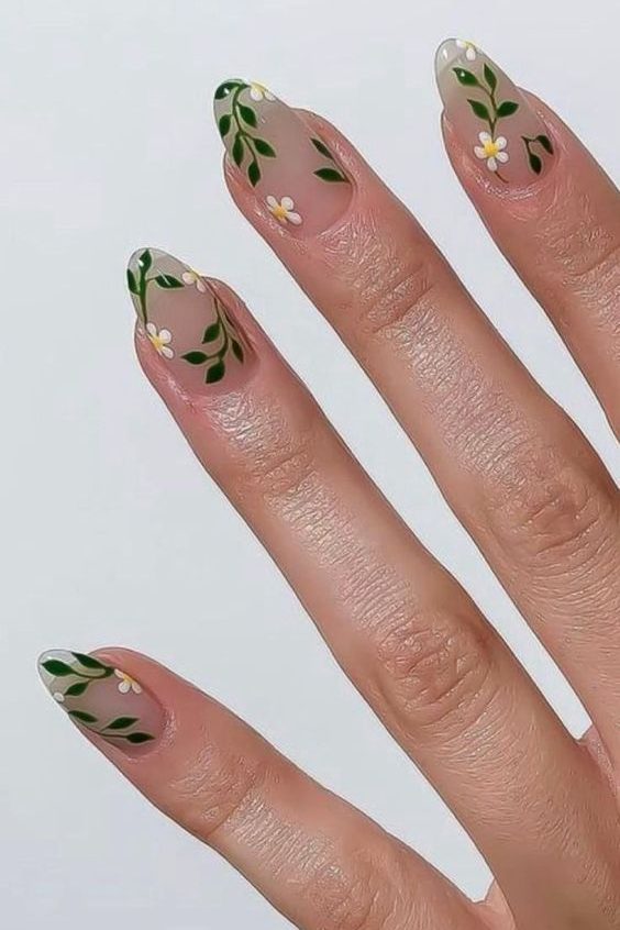 spring floral nail ideas