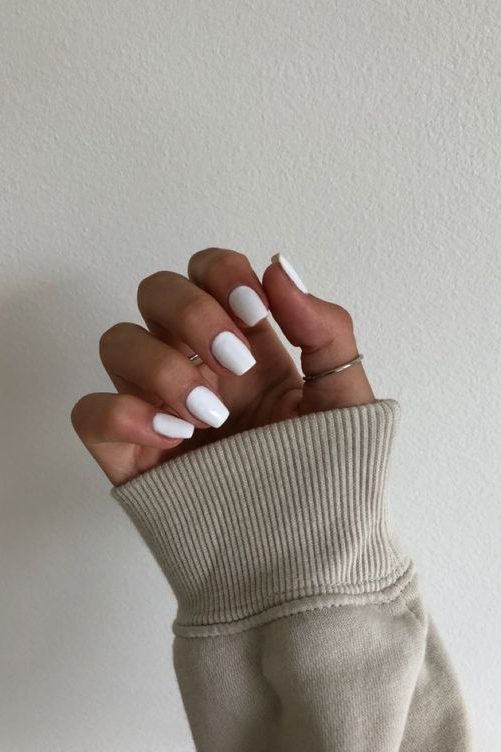 White Spring Break Nails
