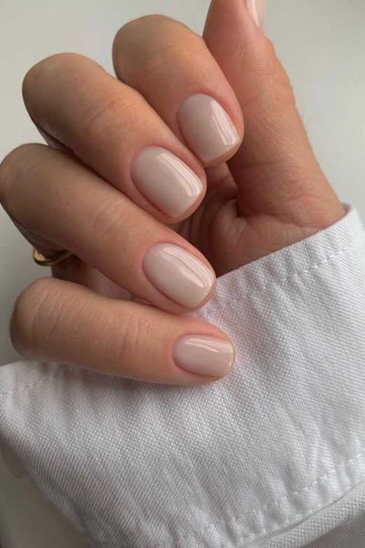 beige nail manicure
