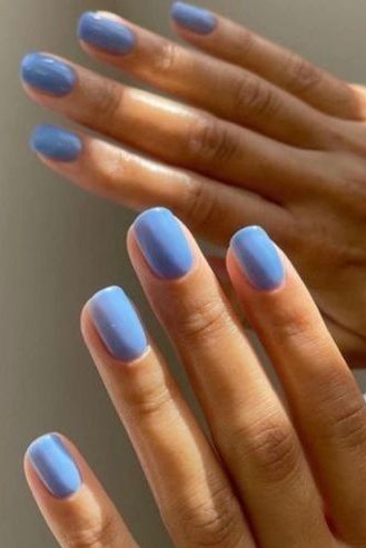 Best Summer Nail Color - Sky Blue Nails 