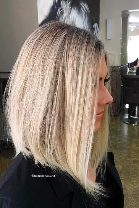 Angled Long Bob hair