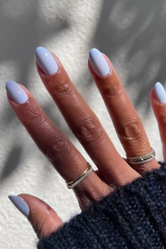 Best Summer Nail Color - Baby Blue Nails 