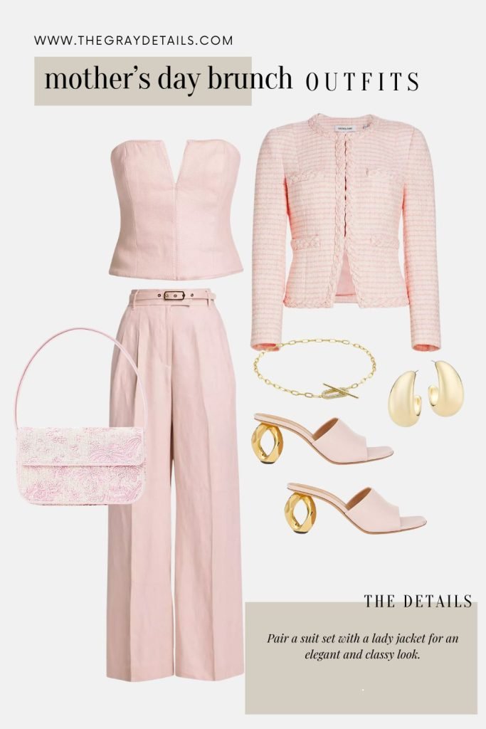 pink matching set outfit | mother's day brunch outfits