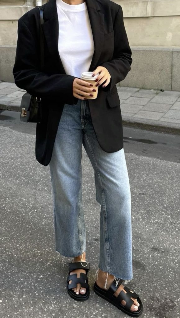 Blazer and Jeans Outfits