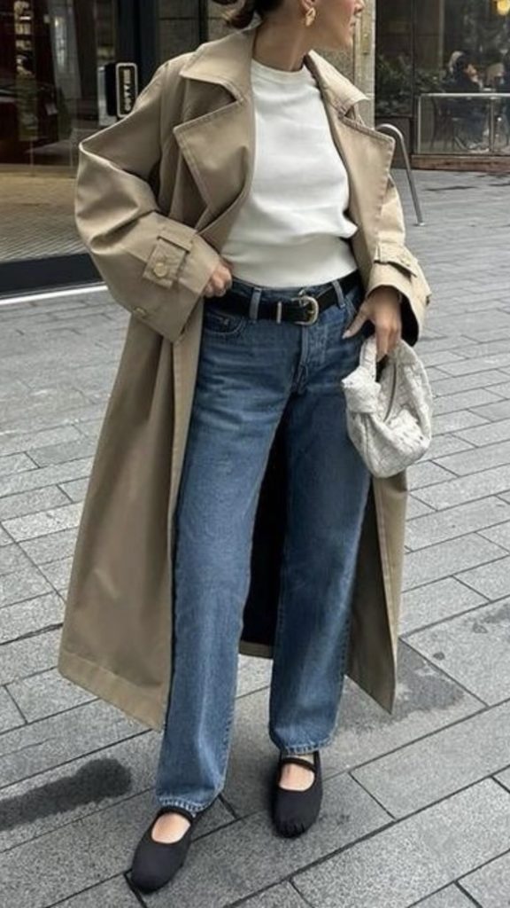 trench coat casual outfit