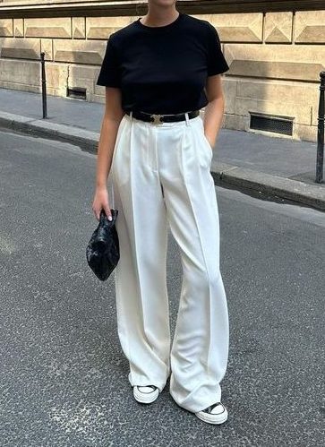 White Trousers Outfit Idea