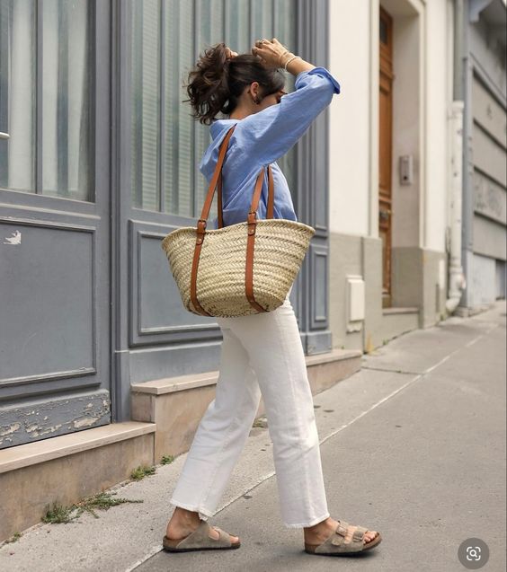 Straw Bag Outfits