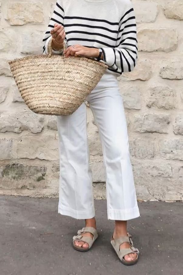 Striped Sweater Outfit idea