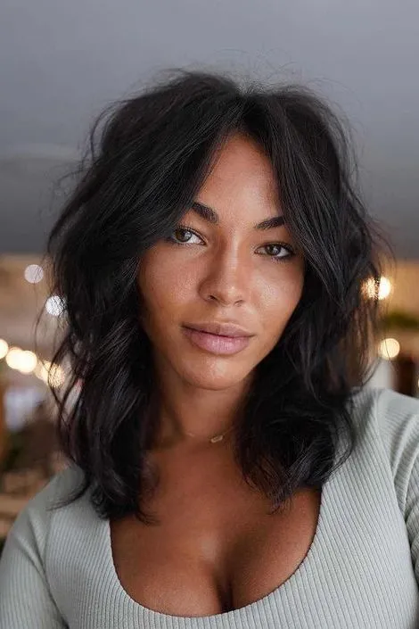 Soft Layered long bob | Medium Length Hairstyles For Women Over 40