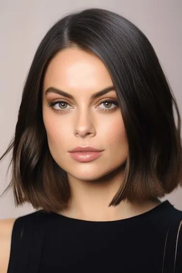 Sleek Bob with Side Part