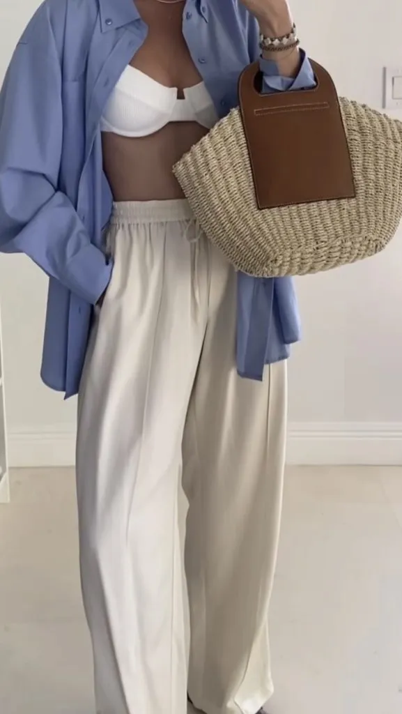 Blue Button Down Italy Outfits