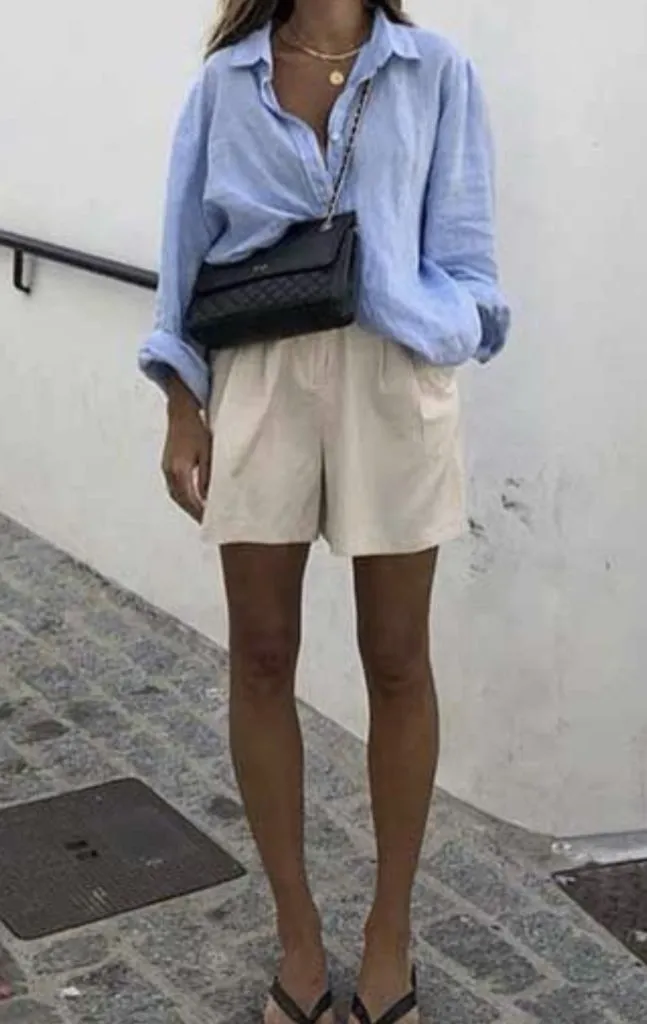 Blue Button Down Italy Outfits