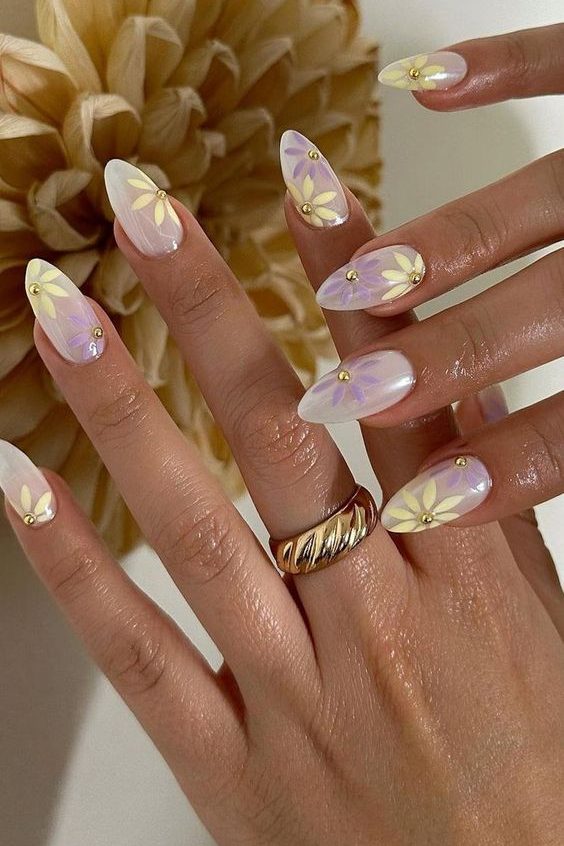 Colorful Floral Nails