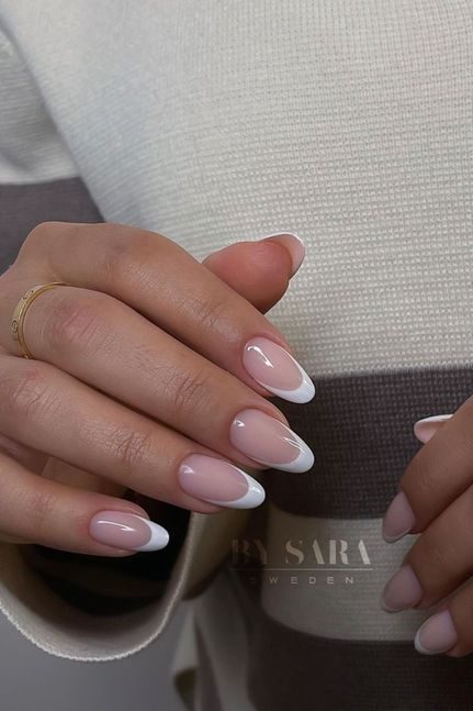 Chic french tip nails for May