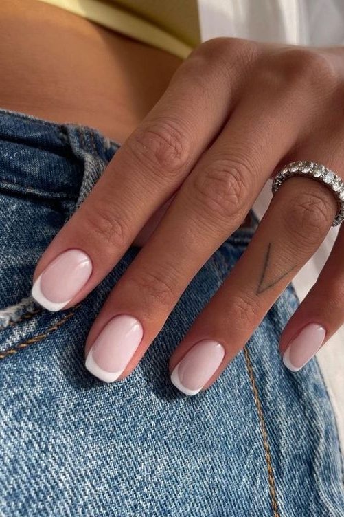 Chic french tip nails for May