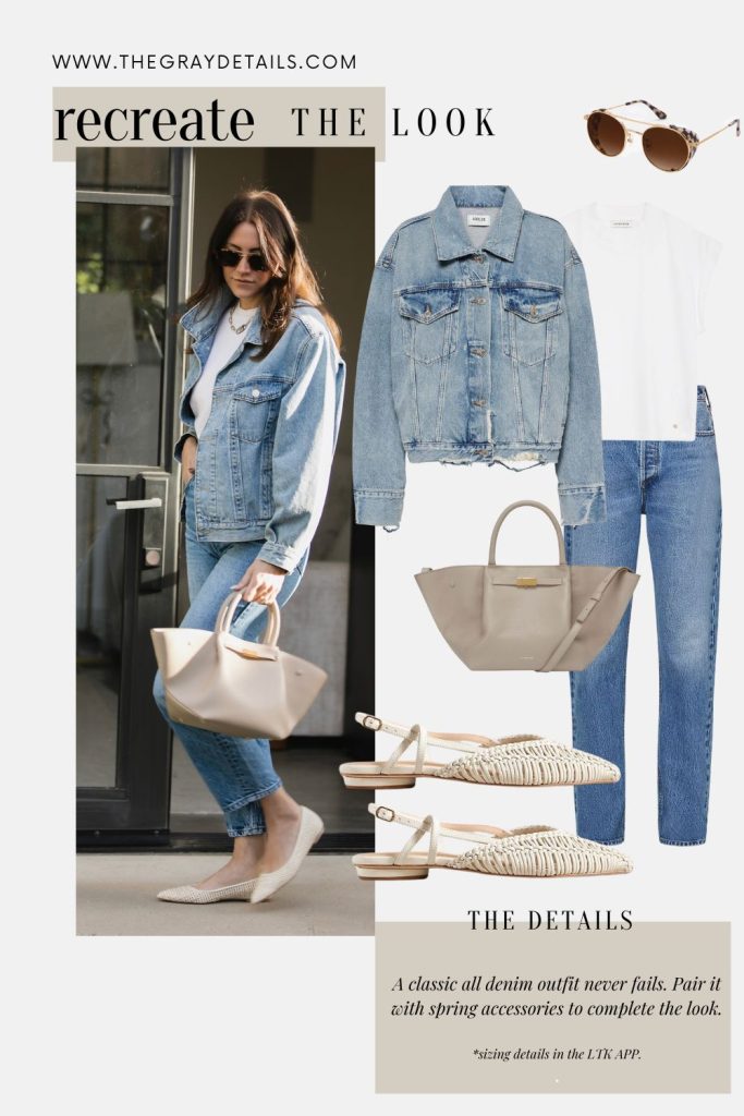 Denim Jacket and Jeans outfit idea
