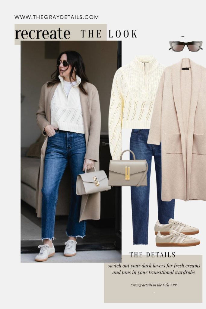 Blue Jeans and Coat Outfit Idea