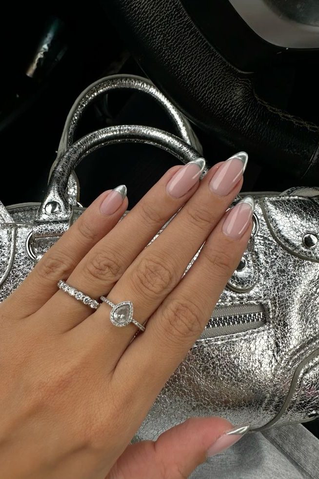 Silver Chrome Nails