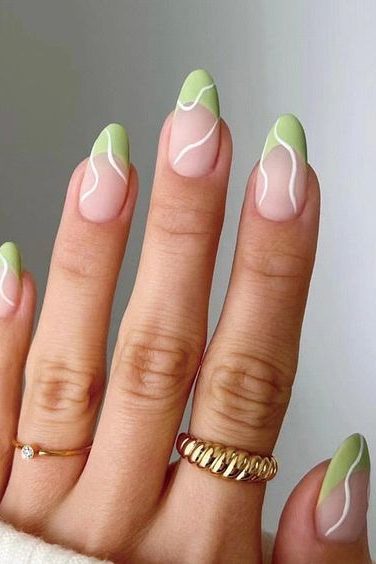 line nail art french tips