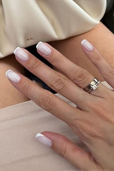 classic white french tip nails | Spring French Tip Nails