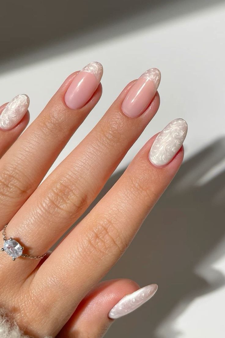 pearlescent french tip nail ideas