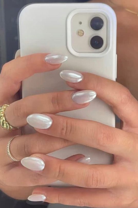 Best Summer Nail Color - white nails manicure