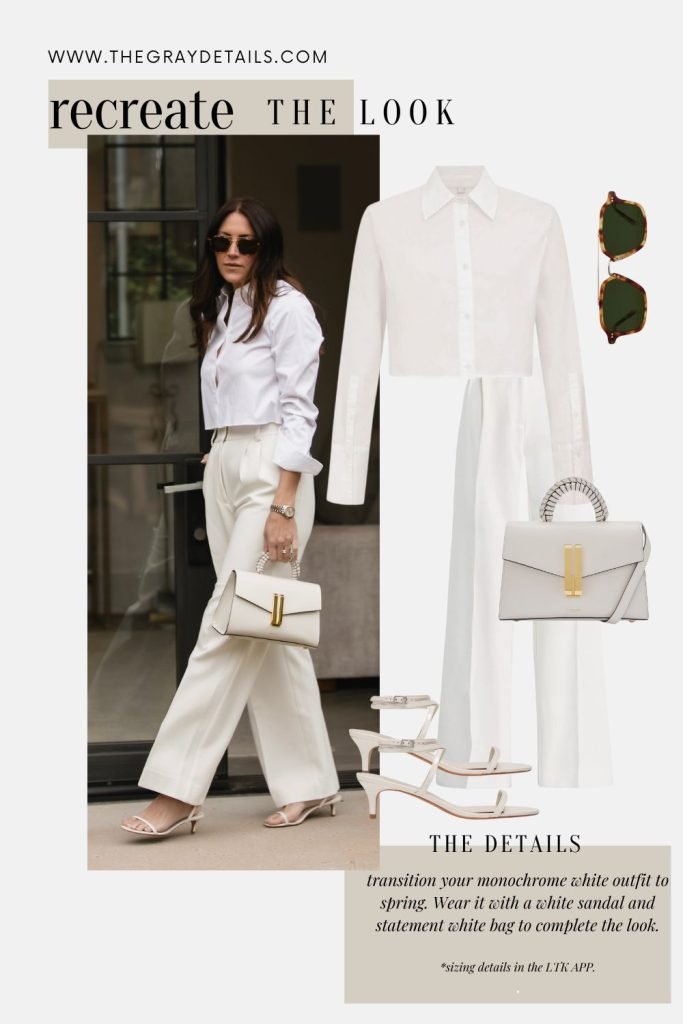 Monochrome White Trousers Outfit | Spring Neutral Outfits