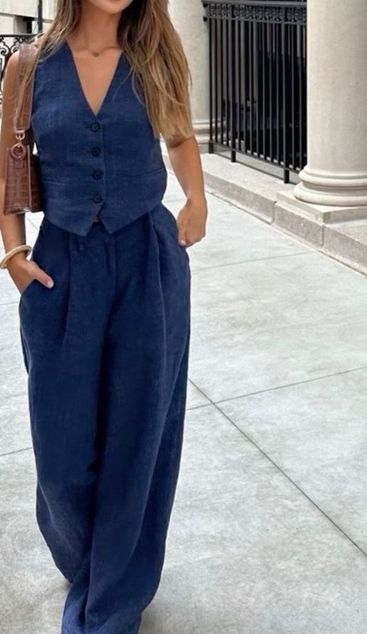 blue spring outfit idea