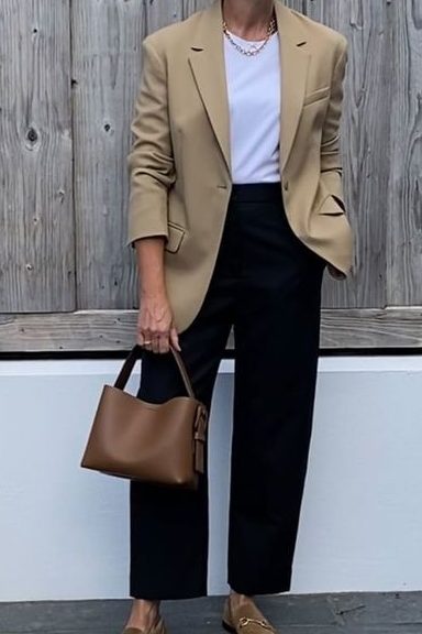 Tan Blazer for Spring