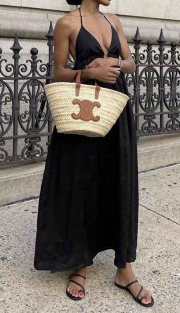 black maxi dress vacation Outfit