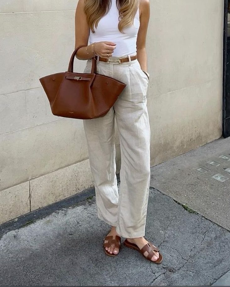 Tan Trousers June outfit