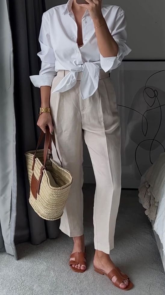 Tan Trousers June outfit