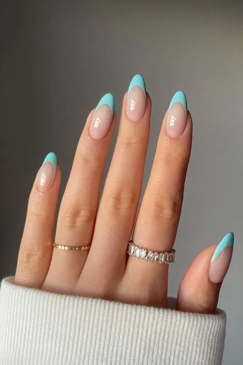 aqua blue nails | Chic June Nail ideas