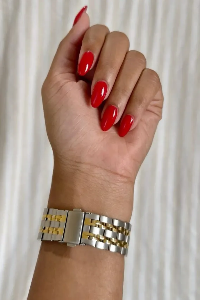 cherry red summer nails
