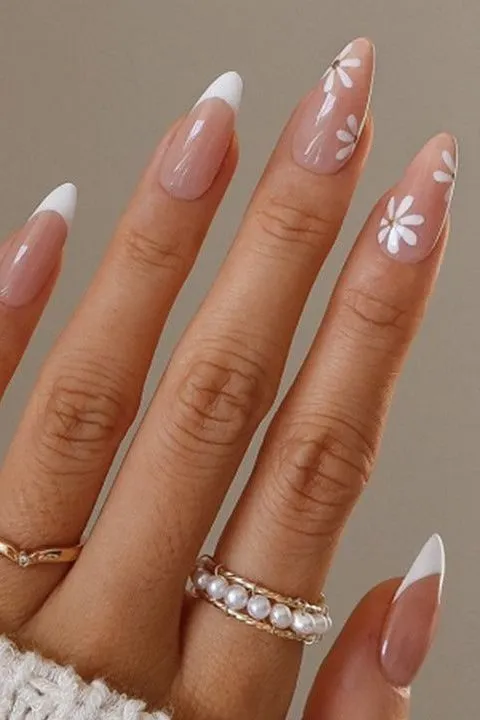 Classy Floral nails