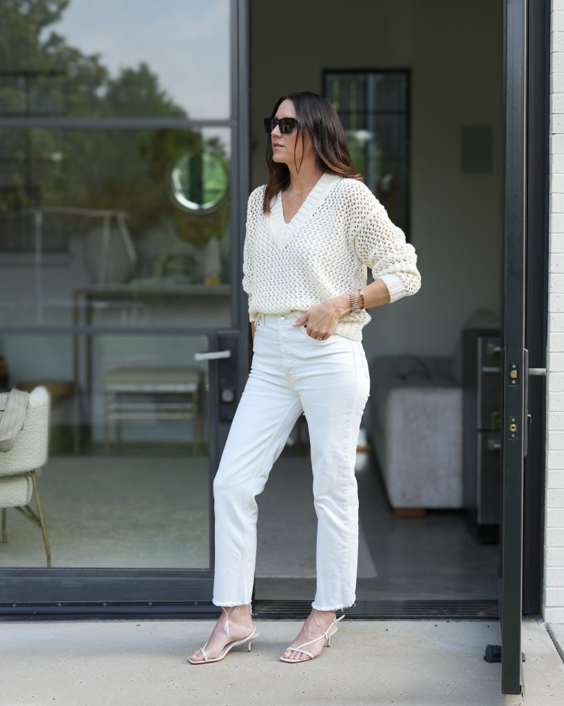 knit sweater and Jeans | Quiet luxury outfits for summer