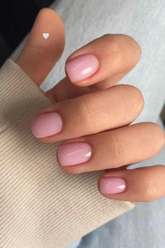 soft pink classy clean nails