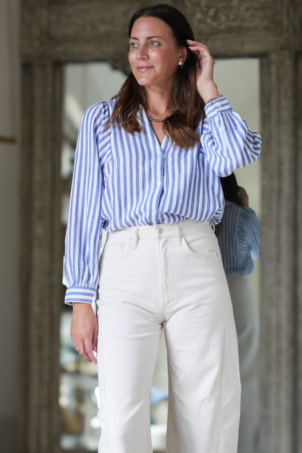 Summer striped outfits with Evereve